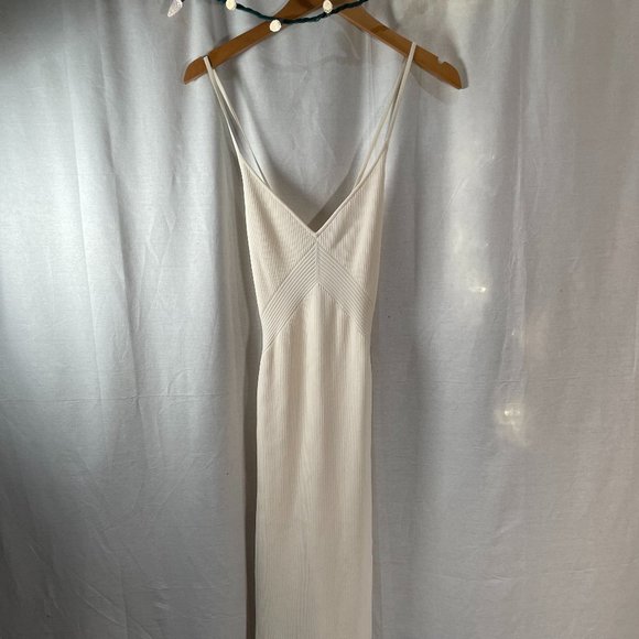 ⚡️HOST PICK⚡️Rag & Bone Ivory Bodycon Ribbed Dress Sz L - Picture 3 of 7